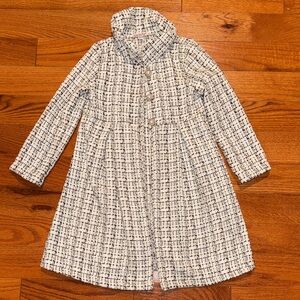Chenault Girl Black and White Textured plaid Jacket size 6
